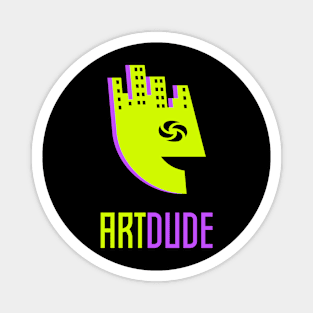 YourArtDude Logo In Yellow And Purple Magnet